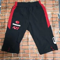 asics A77 ハーフパンツ 黒/赤