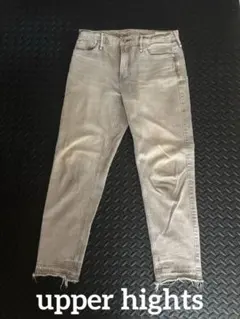 upper hightsグレーTHE LADY ミッドライズテーパードデニム25