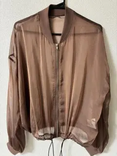 Ray Cassin ブラウン シースルーブルゾン