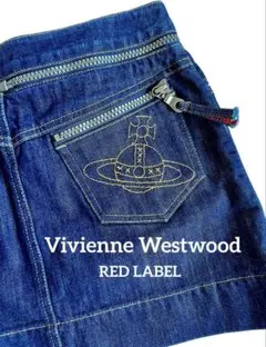 Vivienne Westwood デニム ミニスカート オーブ刺繍のサムネイル