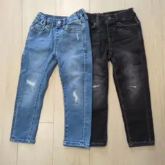 ユニクロ　 キッズデニムパンツ 2本セット　100cm