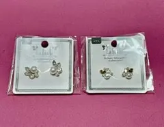 エレガントなパールとクリスタルのピアスセット