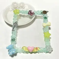 ホイップデコ B8 トレカケース クリアブルー ハート リボン