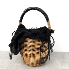 【美品✨️】 eb.a.gos ブライドル バケツM バスケット ブラックのサムネイル