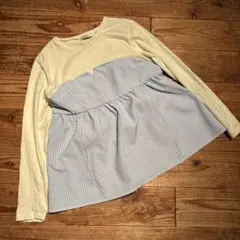 earth music&ecology 長袖カットソー　ビスチェ　ドッキング長T