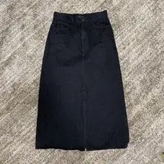 UNIQLO ブラックデニム ロングスカート