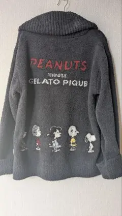 ジェラートピケ　 PEANUTS　スヌーピー　カーディガン