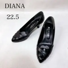美品✨DIANA WELL FIT レザーパンプス 黒 22.5 ヒール
