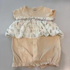 petit main フリル付きカバーオール 50〜70cm