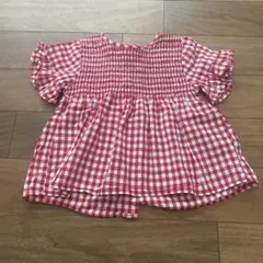 ギンガムチェックブラウス