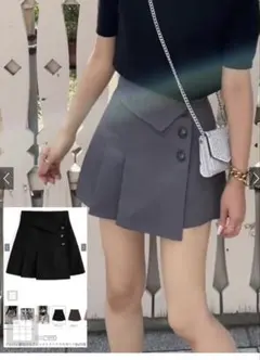 【GRL】インパン裏地付きアシンメトリーミニスカート[tu725]のサムネイル