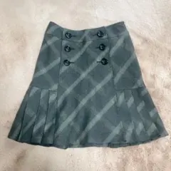 anysis グレー チェック柄 フレアスカート