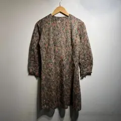 Vintage ワンピース レトロ 花柄 フラワー　レトロ柄　古着