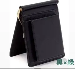 【再入荷】ブラック　マネークリップ　財布　二つ折り　小銭入れ　薄型　カード