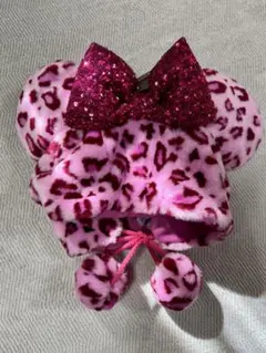 ディズニー　ファンキャップ　ミニー　レオパード