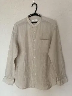 UNIQLO ユニクロ プレミアムリネン シャツ ベージュ　メンズ　M