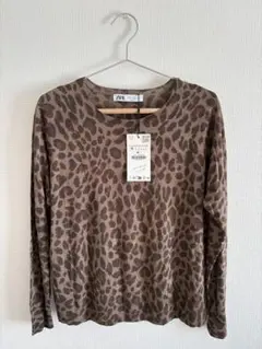 ZARA レオパード柄 長袖ニット Mサイズ