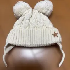 petit main ニット帽 ポンポン付き　48cm