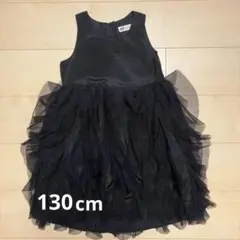 H&M 黒 フリル付きドレスのサムネイル