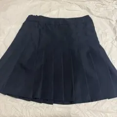 ネイビー プリーツ ミニスカート