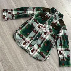 訳あり　ベイシングエイプ　BAPE KIDS チェック柄長袖シャツ