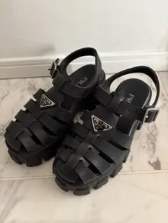 PRADA プラダ現行モデル　モノリスラバーサンダル　36 ※箱.証明書付き