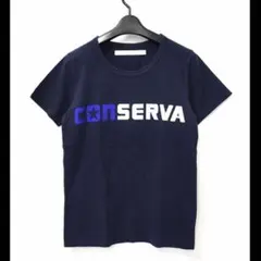 EEL コンサバプリントTシャツ XS NAVY イール　tee 半袖 イール