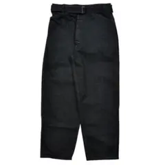 2025A/W COMOLI（コモリ）ブラックデニム ベルテッドパンツ サイズ2