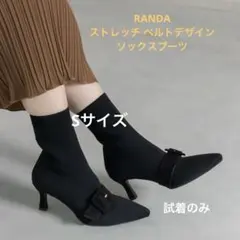 RANDA ランダ　ストレッチ ベルトデザインソックスブーツ