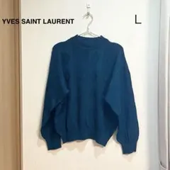 0196 Yves Saint-Laurent ニット Lサイズ 総柄のサムネイル