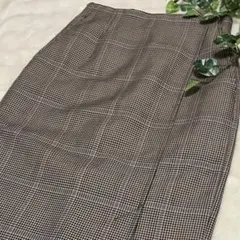 MICA&DEAL レディース　ロングタイトスカート千鳥格子　ペンシルスカートのサムネイル