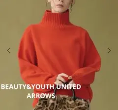 新品タグ付BEAUTY&YOUTH ウールカシミヤ タートルなニット