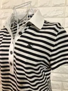 バーバリー　ポロシャツ　ボーダー　Mサイズ