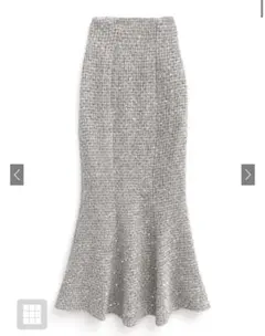 GRL ラメスパンコールツイードマーメイドスカート[dk1282] ミックス S
