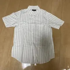 COMME CA ISM ストライプ 半袖シャツ L