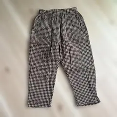 ペアマノン　ブラウンチェック　パンツ　110