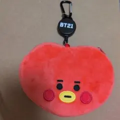 BT21 TATA リール付き パスケース ポーチ