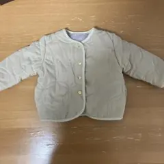 ベージュ キルティングジャケット 80センチ