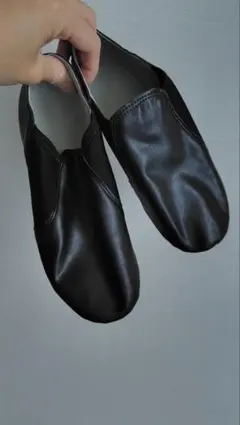 ブラック ジャズシューズ スリッポン