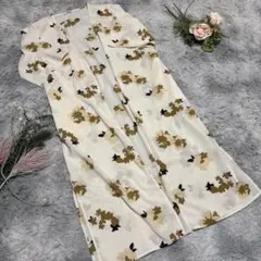 【MURUA】花柄ロング丈ワンピース　フラワー柄　F