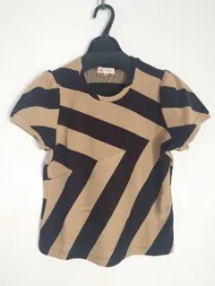 machiko jinto ストライプ 半袖セーター