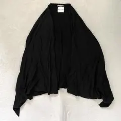 ソウソウ カーディガン ブラック フリー ドレープ ゆったり オフィス シンプルのサムネイル