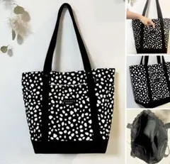 ダルメシアン柄モノトーン肩掛けバック