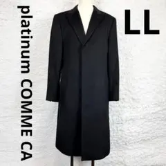 【美品・希少】platinum COMME CA　チェスター カシミヤ LL 黒のサムネイル