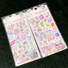 【2点】 ハローキティ　ボンボンドロップシール　ぷくぷくシール　1