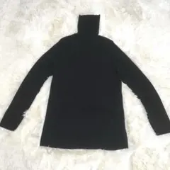 UNIQLO ブラック タートルネックセーター ウール100%サイズ2