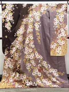 振袖 グリッター箔 紋意匠 桜 身丈164cm 撥水加工済 HKT154 - メルカリ