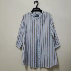 ※。.:*BREEZE 水色ストライプ 七分袖 ワンピース 130cm