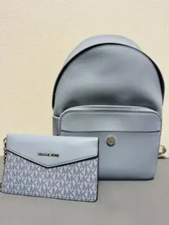 MICHAEL KORS バックパックリュック 本革ペールブルー