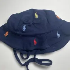【美品】ラルフローレン ベビー 帽子 48センチ ネイビー